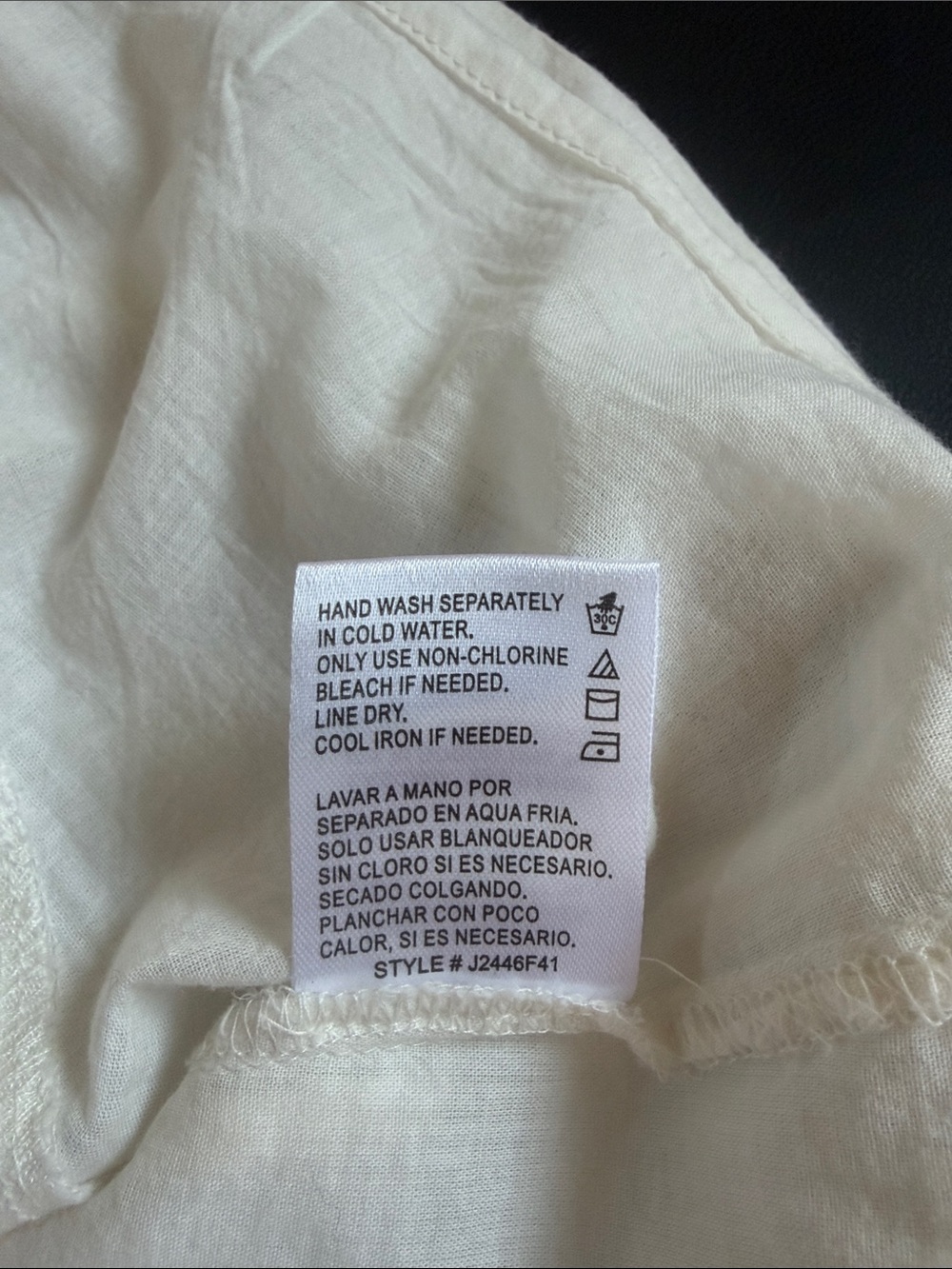 NWT BILA77 Keli Ivory Linen Blend Button Front Mini Dress Size S - Picture 7 of 14